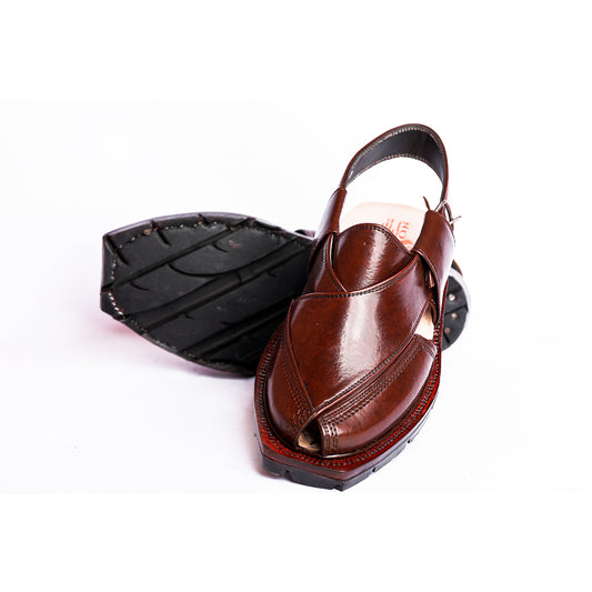 NOROZI CHAPPAL WITH DOUBLE TIRE SOLE BROWN