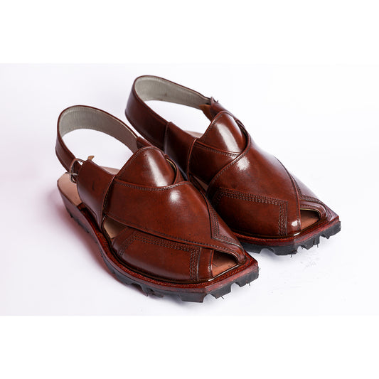 CHARSADA CHAPPAL WITH DOUBLE TIRE SOLE MUSTARD RED