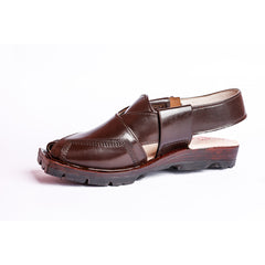 CHARSADA CHAPPAL WITH DOUBLE TIRE SOLE BROWN
