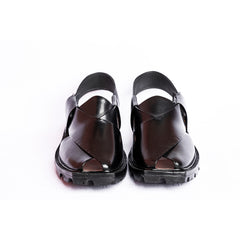 KAPPTAN CHAPPAL WITH DOUBLE TIRE SOLE BLACK