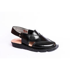 NOROZI CHAPPAL WITH DOUBLE TIRE SOLE BLACK