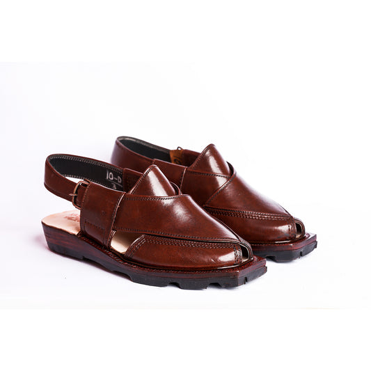 NOROZI CHAPPAL WITH DOUBLE TIRE SOLE BROWN