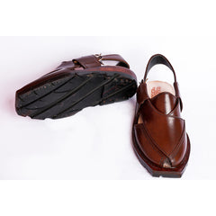 NOROZI CHAPPAL WITH DOUBLE TIRE SOLE MUSTARD RED