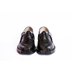 CLASSIC NOROZI CHAPPAL WITH DOUBLE TIRE SOLE BLACK