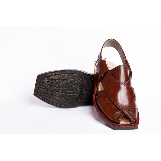 CHARSADA CHAPPAL WITH SINGLE TIRE SOLE MUSTARD RED