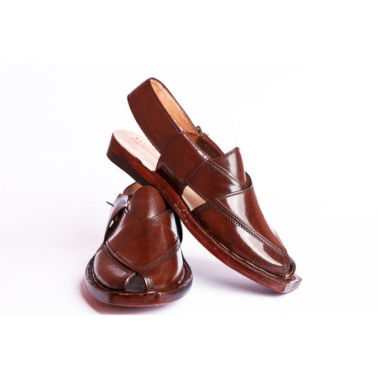 NOROZI CHAPPAL WITH LEATHER SOLE MUSTARD RED