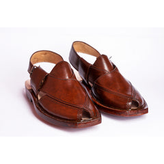 NOROZI CHAPPAL WITH LEATHER SOLE MUSTARD RED