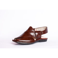PESHAWARI CHAPPAL WITH SINGLE TIRE SOLE MUSTARD RED