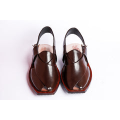 PESHAWARI CHAPPAL WITH SINGLE TIRE SOLE BROWN
