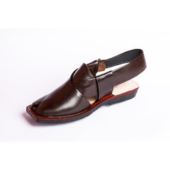 PESHAWARI CHAPPAL WITH SINGLE TIRE SOLE BROWN