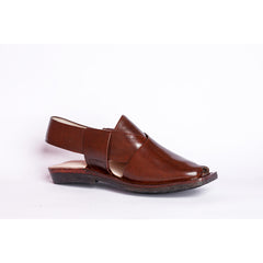 PESHAWARI CHAPPAL WITH SINGLE TIRE SOLE MUSTARD RED
