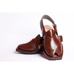 CHARSADA CHAPPAL WITH DOUBLE TIRE SOLE MUSTARD RED