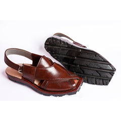 CHARSADA CHAPPAL WITH DOUBLE TIRE SOLE MUSTARD RED