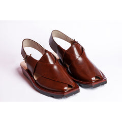 KAPPTAN CHAPPAL WITH DOUBLE TIRE SOLE MUSTARD RED