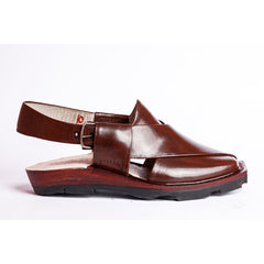 KAPPTAN CHAPPAL WITH DOUBLE TIRE SOLE MUSTARD RED