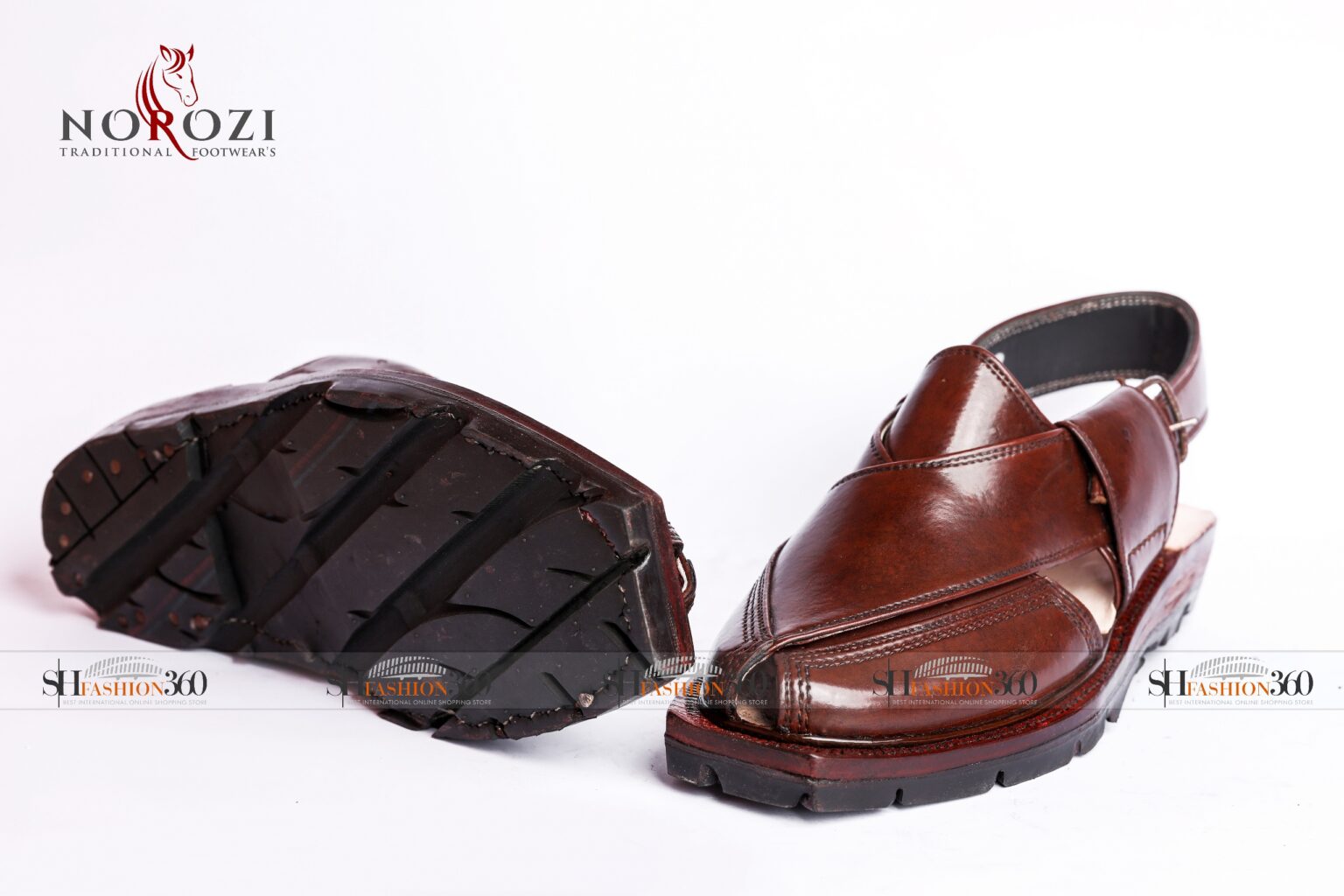 Norozi Chappal with Double Tyre Sole Mustard Red – Norozi